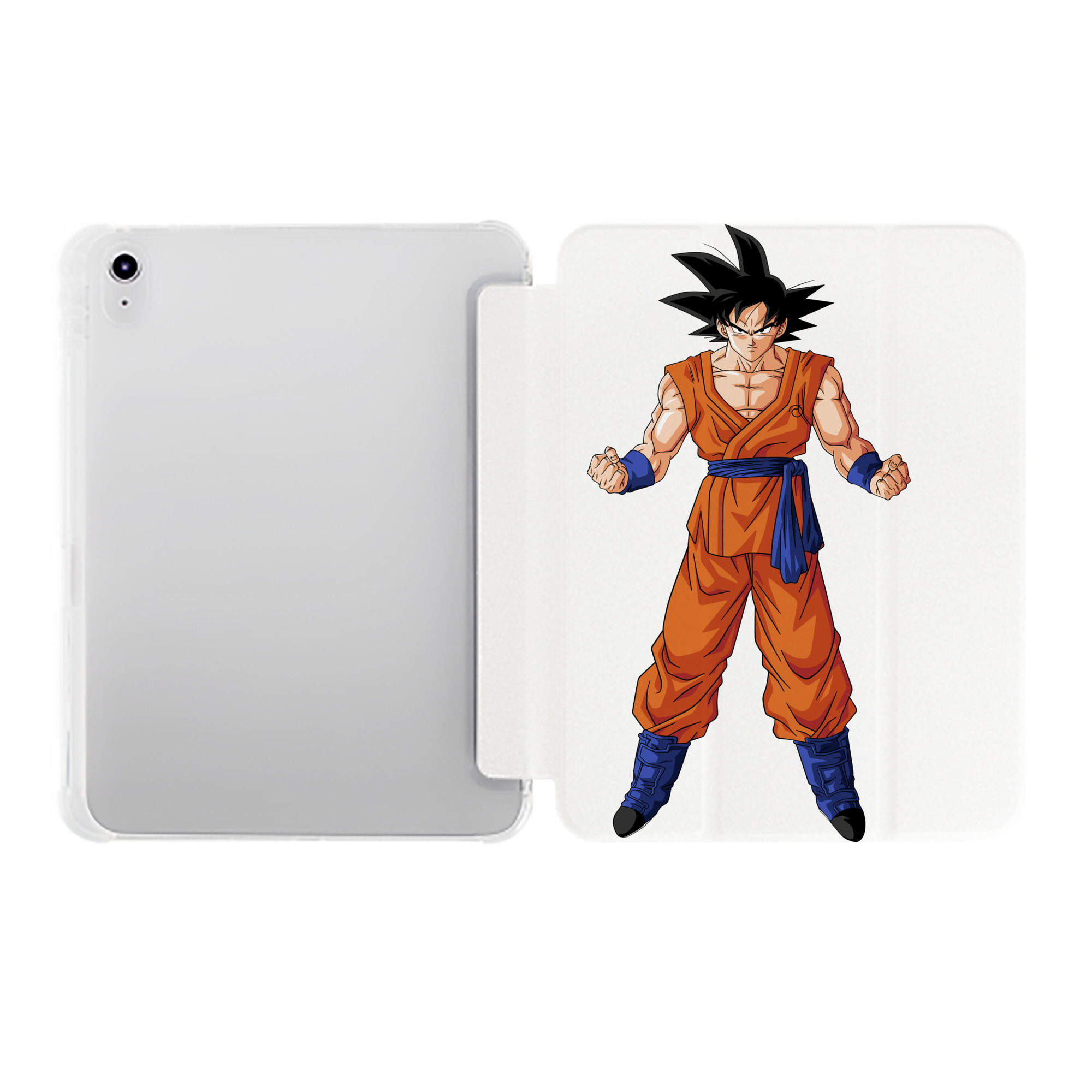 （画像用） ドラゴンボール 孫悟空（そん ごくう）Son Goku カカロット DRAGON BALL Kakarotto IPad ケース ペン収納付き 三つ折りスタンド PUレザー×シリコン 対応機種9.5/10.5/10.9インチ